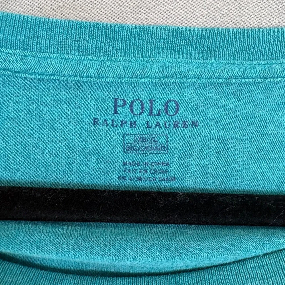 Polo Ralph Lauren T Shirt Mens Size Big 2X Green Short Sleeve Crew Neck Casual